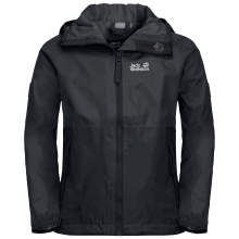 Jack Wolfskin Regenjacke Rainy (wind- und wasserdicht) phantomgrau Kinder